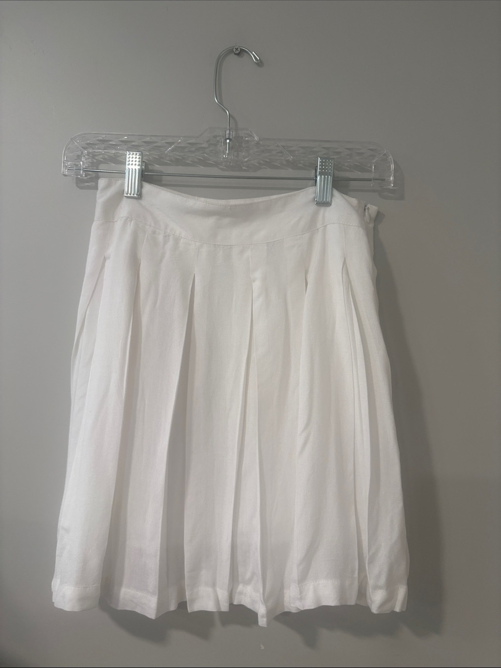 Sim & Sam White Pleated Skater Skirt